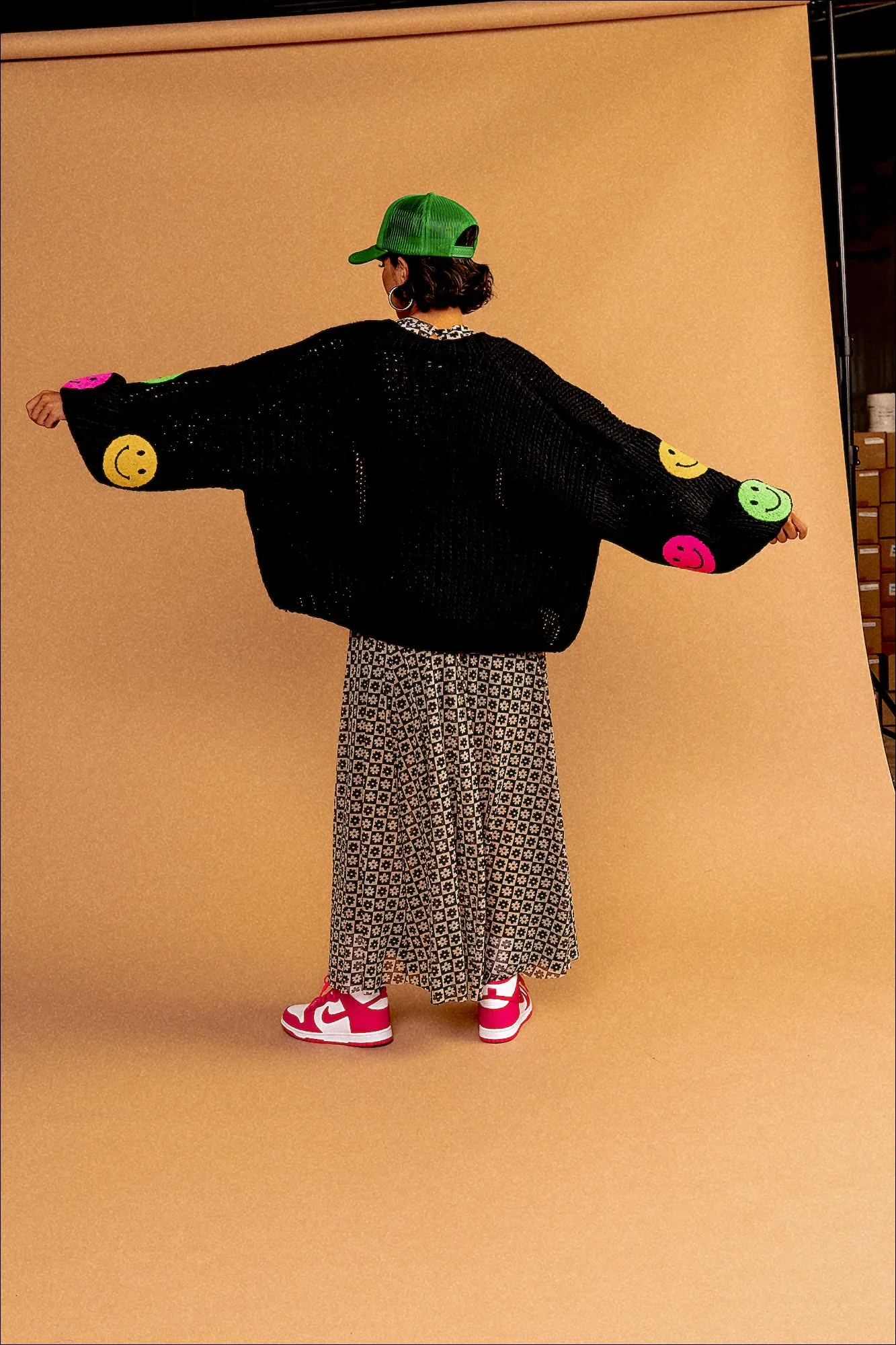 Visionary Hand Knit Smile Cardigan